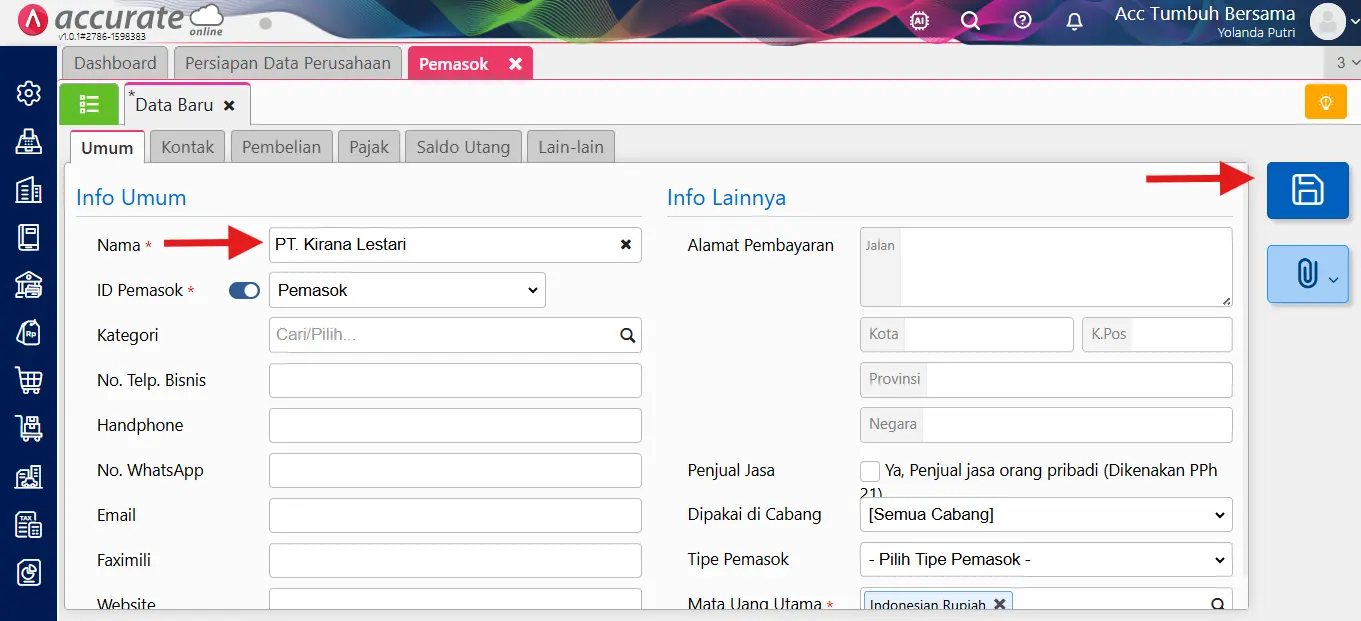 mencatat transaksi konsinyasi (pihak yang menerima titipan barang)